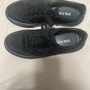 Prada Classic Black Lace-Up Shoes